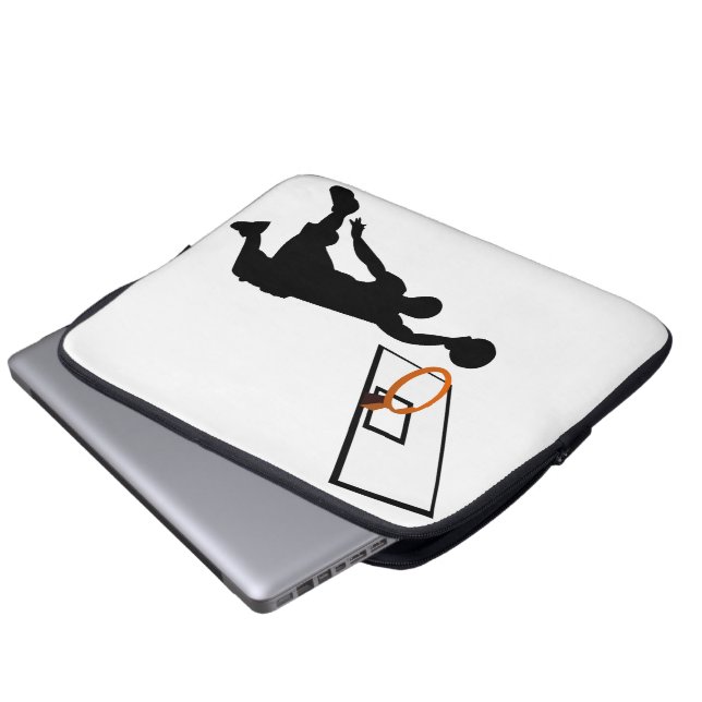 Funda Para Portátil Baloncestista Silhouette Slam Dunk (Inferior anverso)