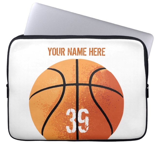 Funda Para Portátil Baloncesto (personalizable) (Frente)