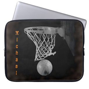 Funda Para Portátil Baloncesto tu nombre Personalizable