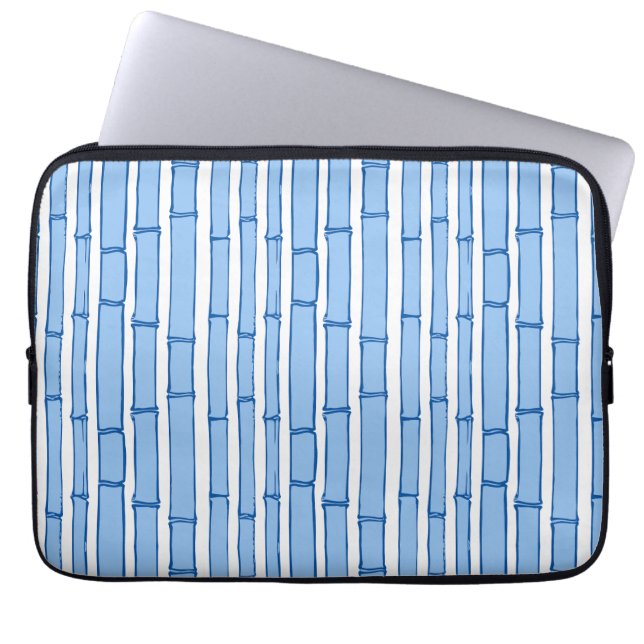 Funda Para Portátil Bambooey Bamboo Stripe in Blue Porcelain (Frente)
