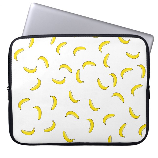 Funda Para Portátil Banana blanca (Frente)