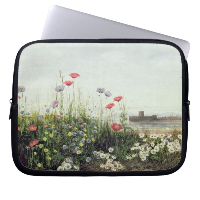 Funda Para Portátil Banco de las flores del verano (Frente)