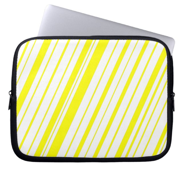 Funda Para Portátil Banda diagonal ~Amarillo (Frente)