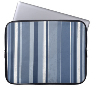 Funda Para Portátil Bandas azules verticales