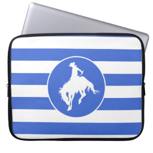Funda Para Portátil Bandas azules y blancas reales; Rodeo Cowboy