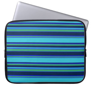 Funda Para Portátil Bandas azules y verdes