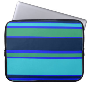 Funda Para Portátil Bandas azules y verdes
