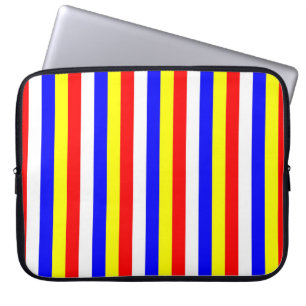 Funda Para Portátil bandas de la bandera de Cabo Verde patrón símbolo