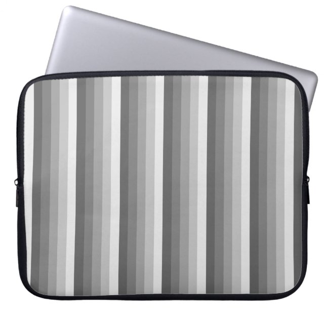 Funda Para Portátil Bandas de sombra gris (Frente)