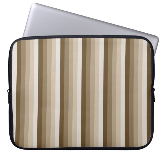 Funda Para Portátil Bandas de sombra marrones (Frente)