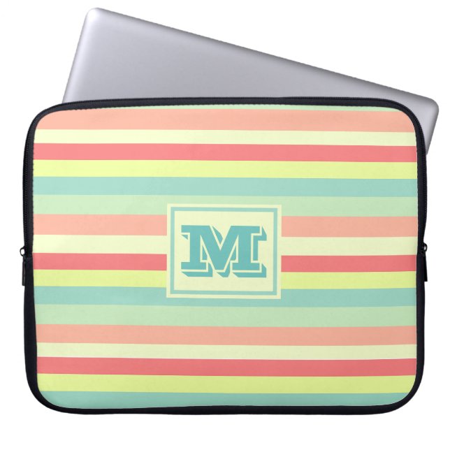 Funda Para Portátil Bandas de verano monográficas (Frente)