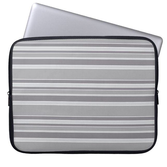 Funda Para Portátil Bandas grises (Frente)