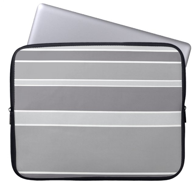 Funda Para Portátil Bandas grises (Frente)