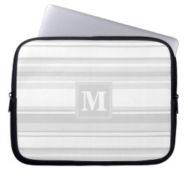 Funda Para Portátil Bandas grises claras monográficas
