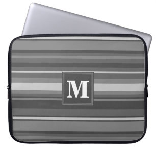 Funda Para Portátil Bandas grises monográficas