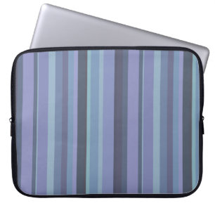 Funda Para Portátil Bandas horizontales de color azul-gris
