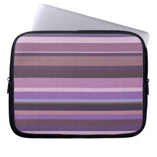 Funda Para Portátil Bandas horizontales malvas