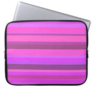 Funda Para Portátil Bandas horizontales rosadas