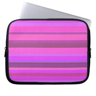 Funda Para Portátil Bandas horizontales rosadas