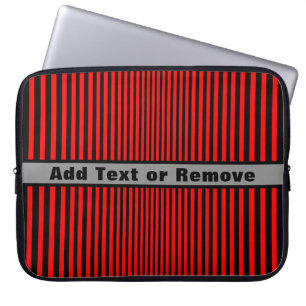 Funda Para Portátil Bandas rojas y negras - Personalizables