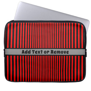 Funda Para Portátil Bandas rojas y negras - Personalizables
