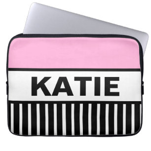 Funda Para Portátil Bandas rosadas