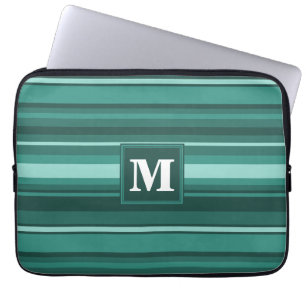 Funda Para Portátil Bandas verde azuladas monográficas