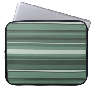 Funda Para Portátil Bandas verdes de salvia