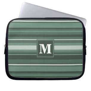 Funda Para Portátil Bandas verdes monográficas