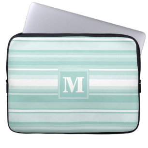Funda Para Portátil Bandas verdes monográficas