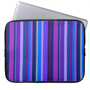 Funda Para Portátil Bandas verticales azul y violeta