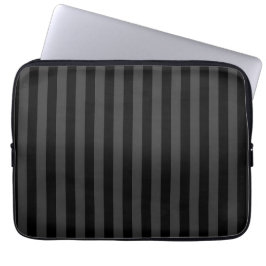 Funda Para Portátil Bandas verticales Elagnat Black & Smoky Black