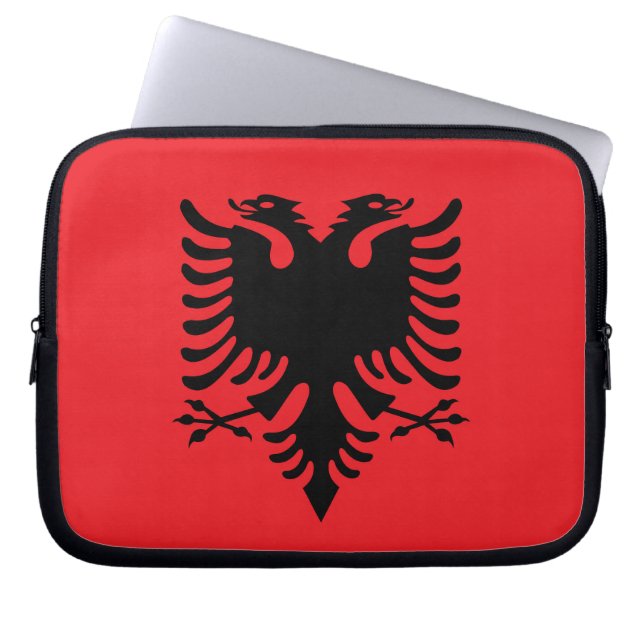 Funda Para Portátil Bandera albanesa (Frente)