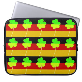 Funda Para Portátil Bandera alemana irlandesa Shamrock Clover St. Patr