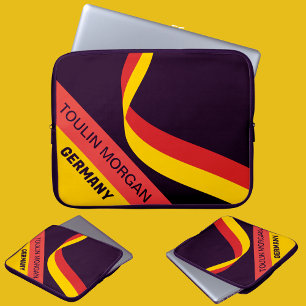 Funda Para Portátil Bandera alemana patriótica personalizada