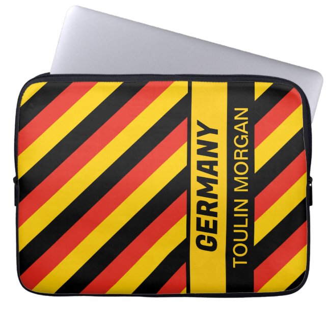 Funda Para Portátil Bandera alemana personalizada (Frente)