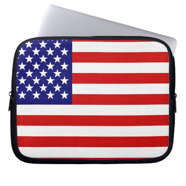Funda Para Portátil Bandera americana (Frente)