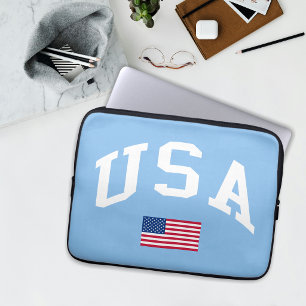 Funda Para Portátil Bandera Americana Día de la Independencia Patrióti