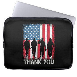 Funda Para Portátil Bandera Americana Patriótica Gracias