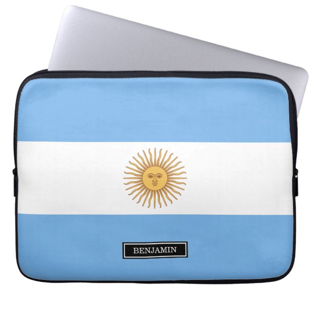 Funda Para Portátil Bandera argentina tradicional (Frente)