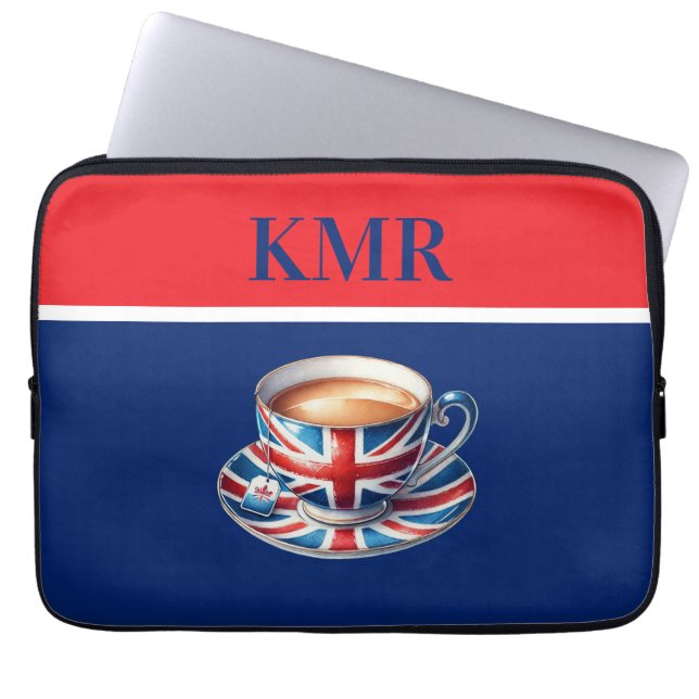 Funda Para Portátil Bandera británica en la enseñanza del inglés (Frente)
