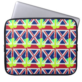 Funda Para Portátil Bandera británica irlandesa Shamrock Clover St. Pa