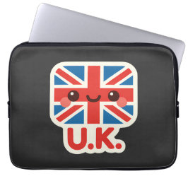 Funda Para Portátil Bandera británica Kawaii - Diseño británico bonito