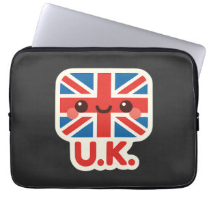 Funda Para Portátil Bandera británica Kawaii - Diseño británico bonito
