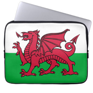 Funda Para Portátil Bandera Celta del Dragón Rojo de Gales & Galés