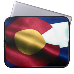 Funda Para Portátil Bandera Colorado ondeando estuche de teléfono