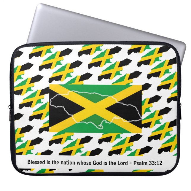 Funda Para Portátil BANDERA cristiana personalizado JAMAICA (Frente)