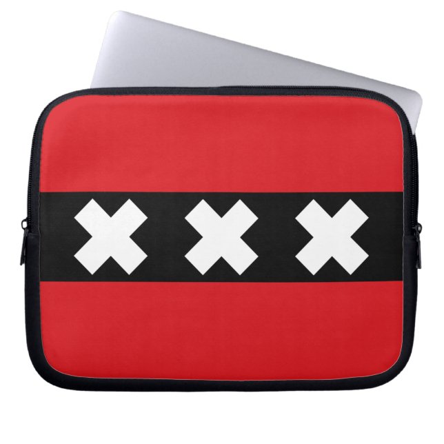 Funda Para Portátil Bandera de Ámsterdam (Frente)