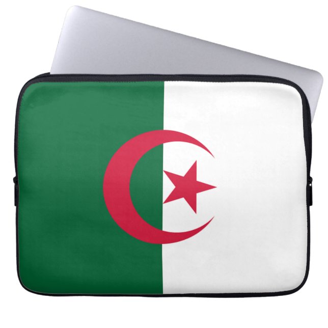 Funda Para Portátil Bandera de Argelia manga de portátiles (Frente)