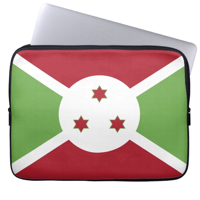 Funda Para Portátil Bandera de Burundi (Frente)